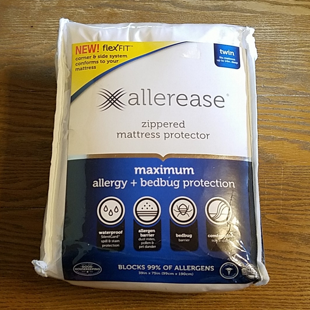 New Allerease Maximum Mattress Protector White - Picture 3 of 5
